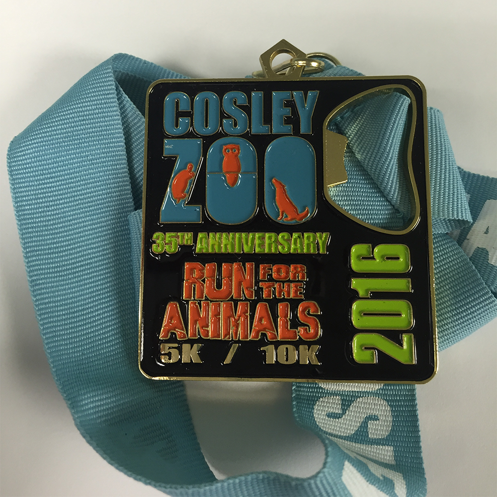 Custom Made Medal — a Custom Running Medal for Cosley Zoo Run